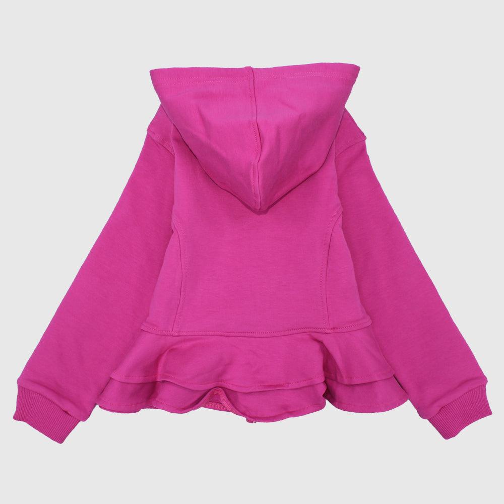 Long-Sleeved Ruffled Zip-Up Hoodie - Ourkids - Quokka