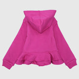 Long-Sleeved Ruffled Zip-Up Hoodie - Ourkids - Quokka