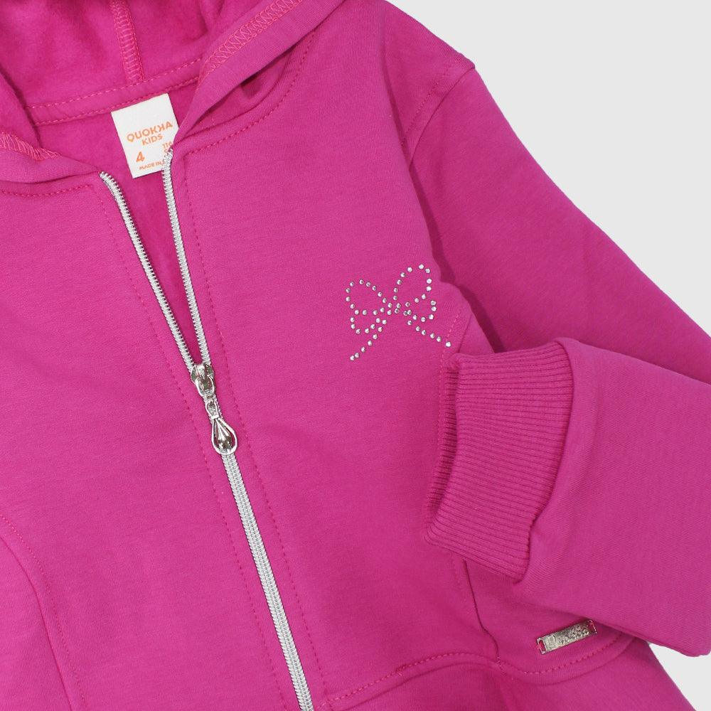 Long-Sleeved Ruffled Zip-Up Hoodie - Ourkids - Quokka