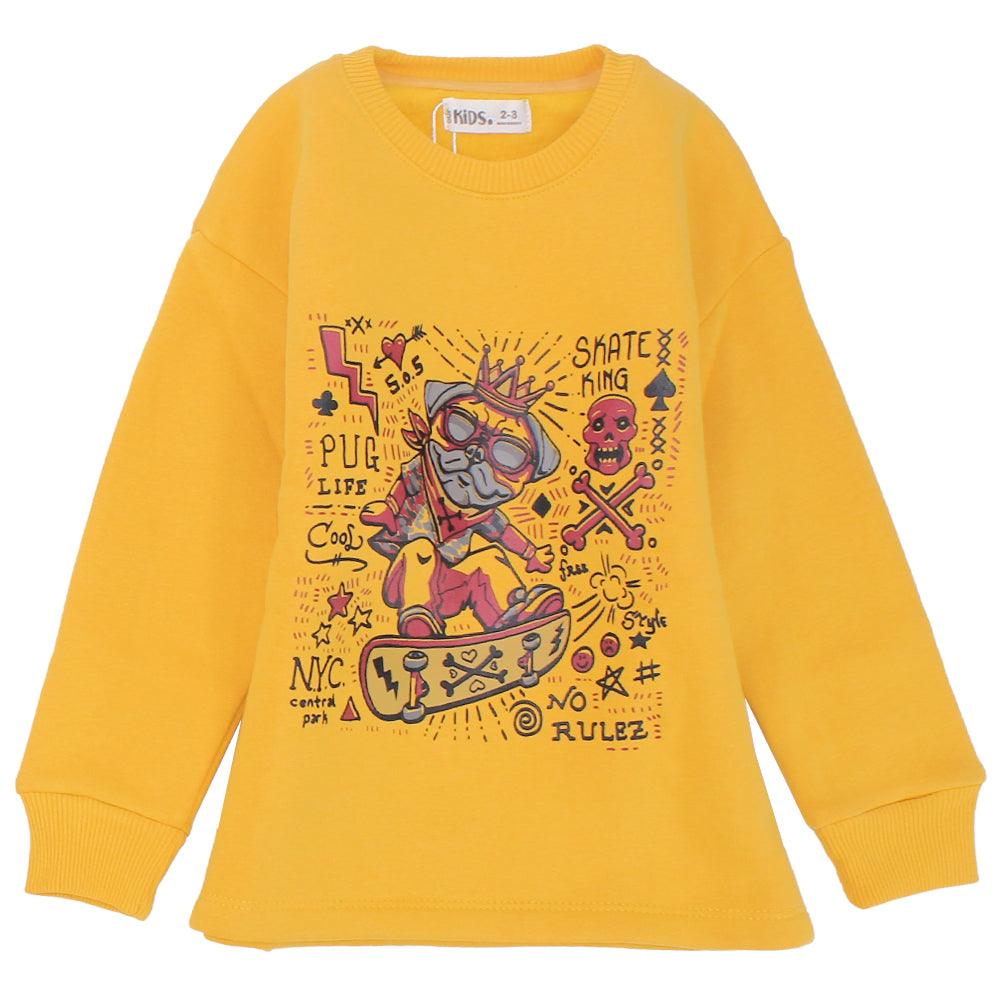 Long-Sleeved Skate King Fleeced Pajama - Ourkids - Ourkids