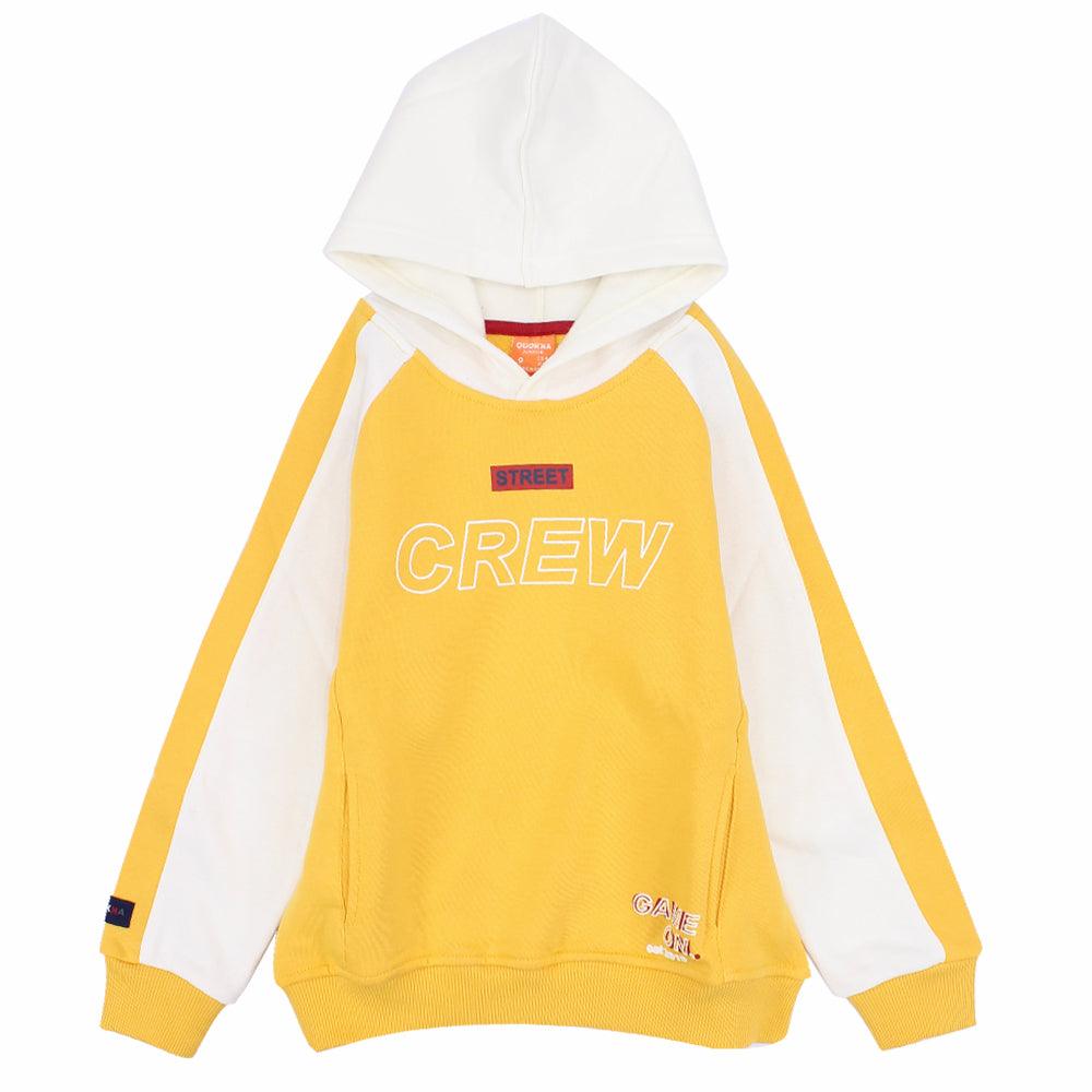 Long-Sleeved Street Crew Fleeced Hoodie - Ourkids - Quokka