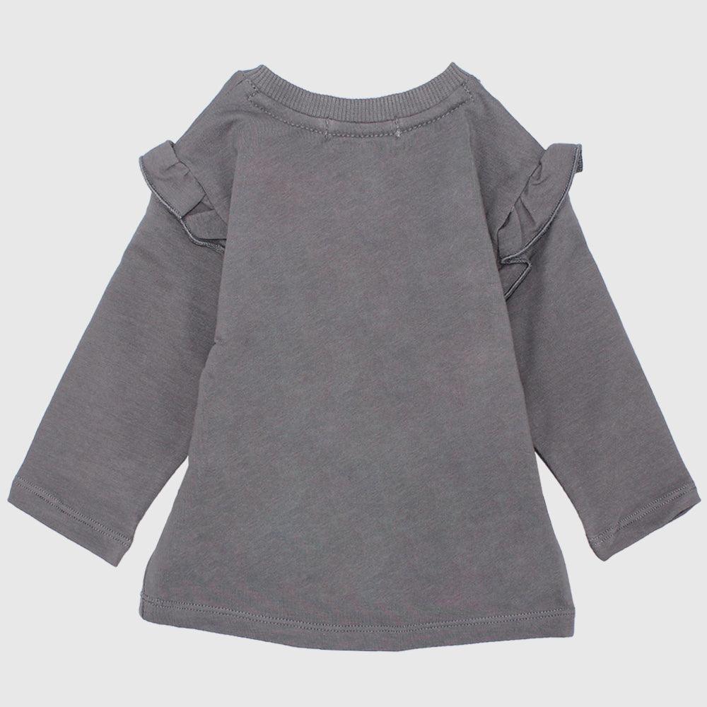 Long-Sleeved T-shirt With Ruffled Shoulders - Ourkids - Playmore