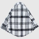 Long-Sleeved White Checkered Shirt - Ourkids - Playmore