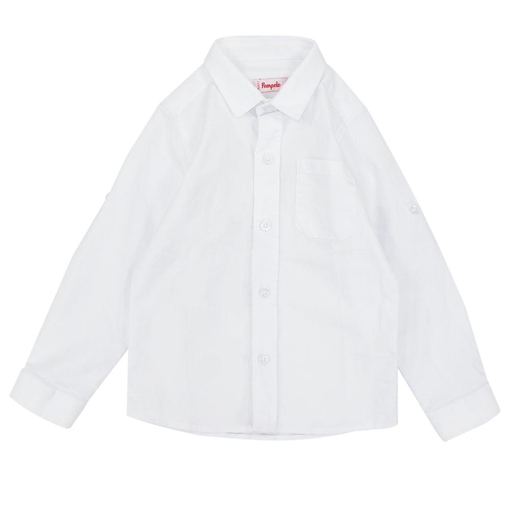 Long-Sleeved White Shirt - Ourkids - Pompelo