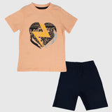 Lots Of Love Short-Sleeved Pajama - Ourkids - Rosso