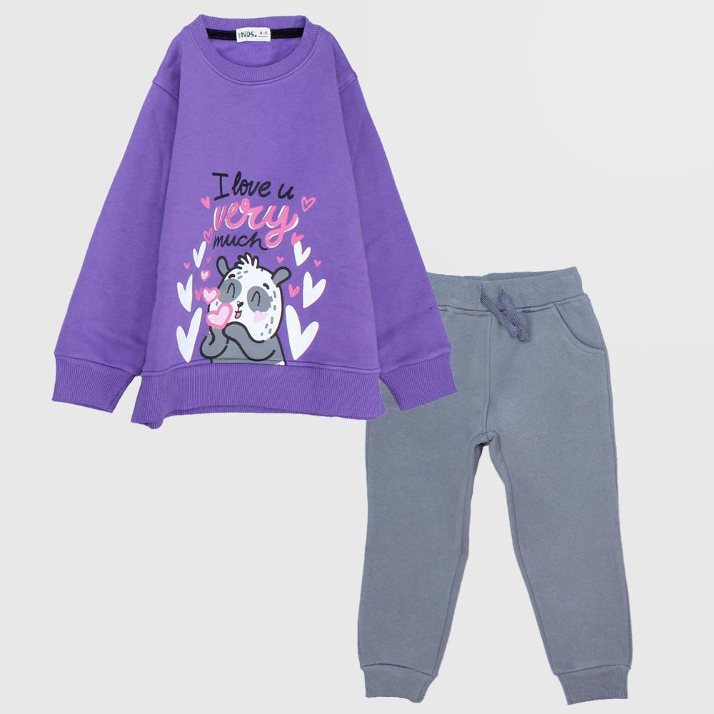 Loving Panda Long-Sleeved Fleeced Pajama - Ourkids - Ourkids