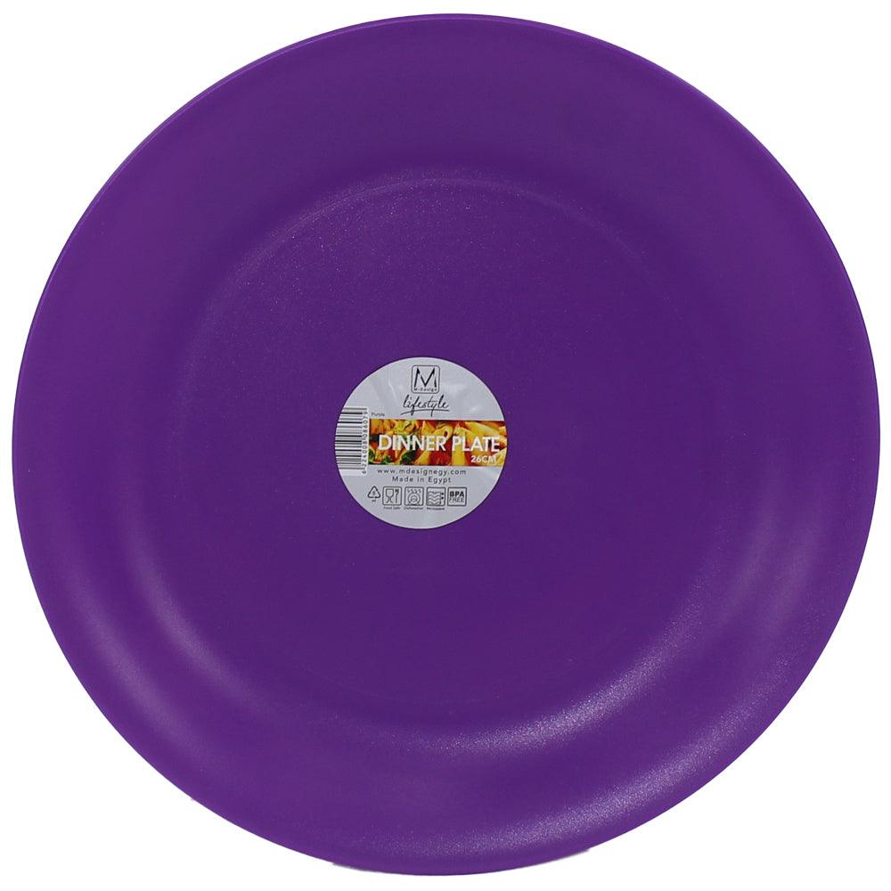M Design Lifestyle Plastic Serving Platter, 26 cm - Purple - Ourkids - M Design