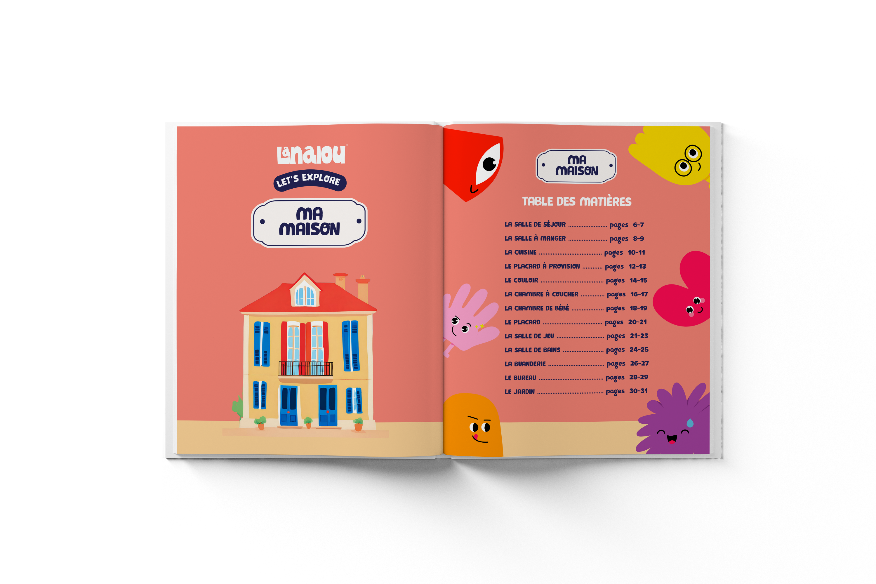 Ma Maison Picture Dictionary | French + AR & EN - Ourkids - Lanalou