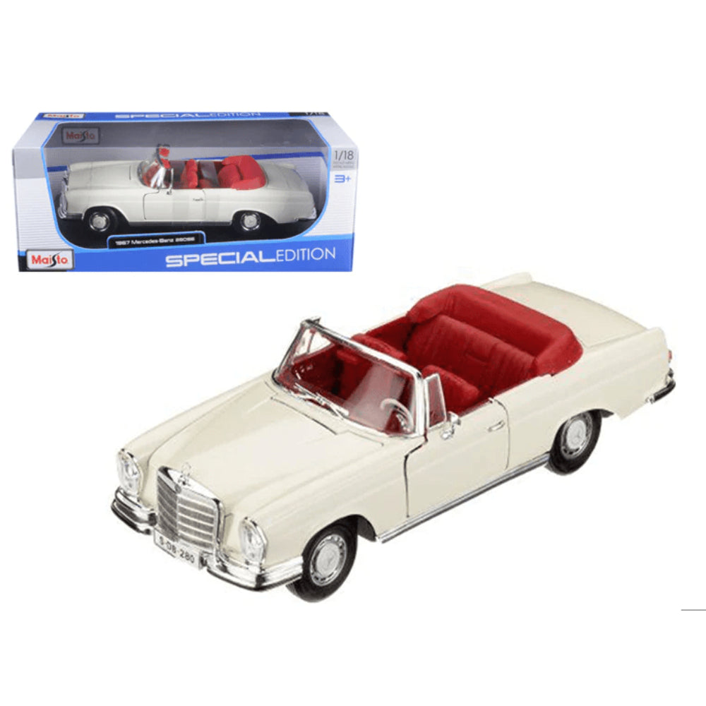 Maisto 1967 Mercedes-Benz 280SE Die-Cast Model – 1:18 Scale - Toys