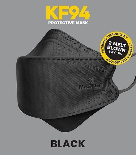 Maskon Adults KF94 - Black (10 Pack) - Ourkids - MaskOn