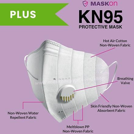 Maskon Adults KN95 Plus - Grey (10 Pack) - Ourkids - MaskOn