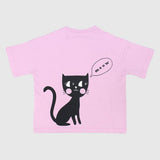 Meow Short-Sleeved T-Shirt - Ourkids - Ourkids