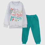 Mermaid Long-Sleeved Fleeced Pajama - Ourkids - JOKY