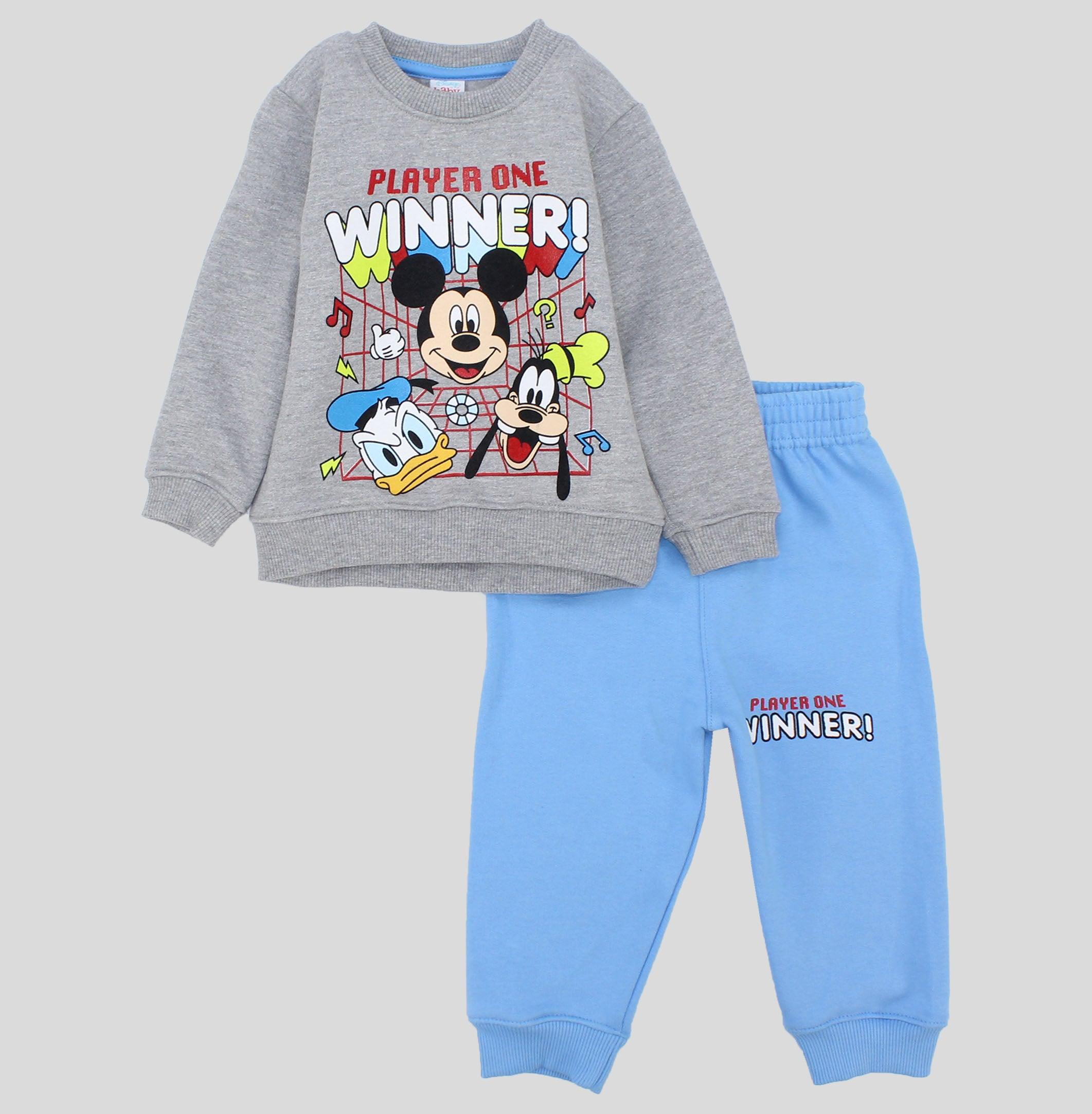 Mickey & Friends Long-Sleeved Fleeced Pajama - Ourkids - Morenella