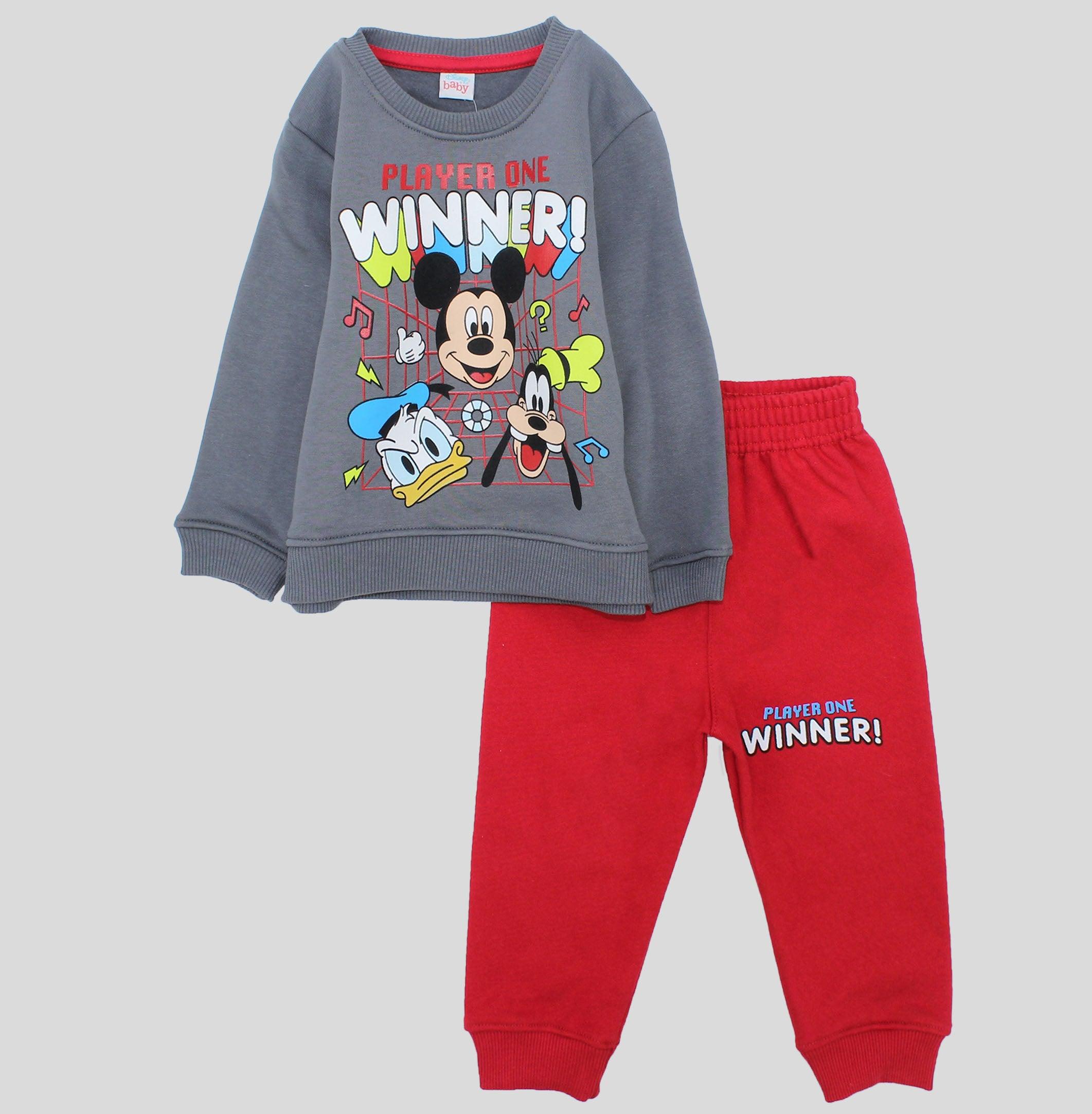 Mickey & Friends Long-Sleeved Fleeced Pajama - Ourkids - Morenella