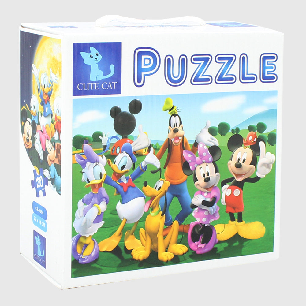 Mickey Mouse & Friends Puzzle 2 In 1 (20 & 24 Pieces) - Ourkids - Cute Cat