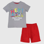 Mickey Mouse & Friends Short-Sleeved Pajama - Ourkids - Rosso