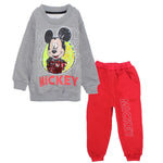 Mickey Mouse Long-Sleeved Fleeced Pajama - Ourkids - JOKY