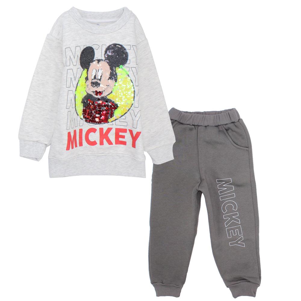 Mickey Mouse Long-Sleeved Fleeced Pajama - Ourkids - JOKY