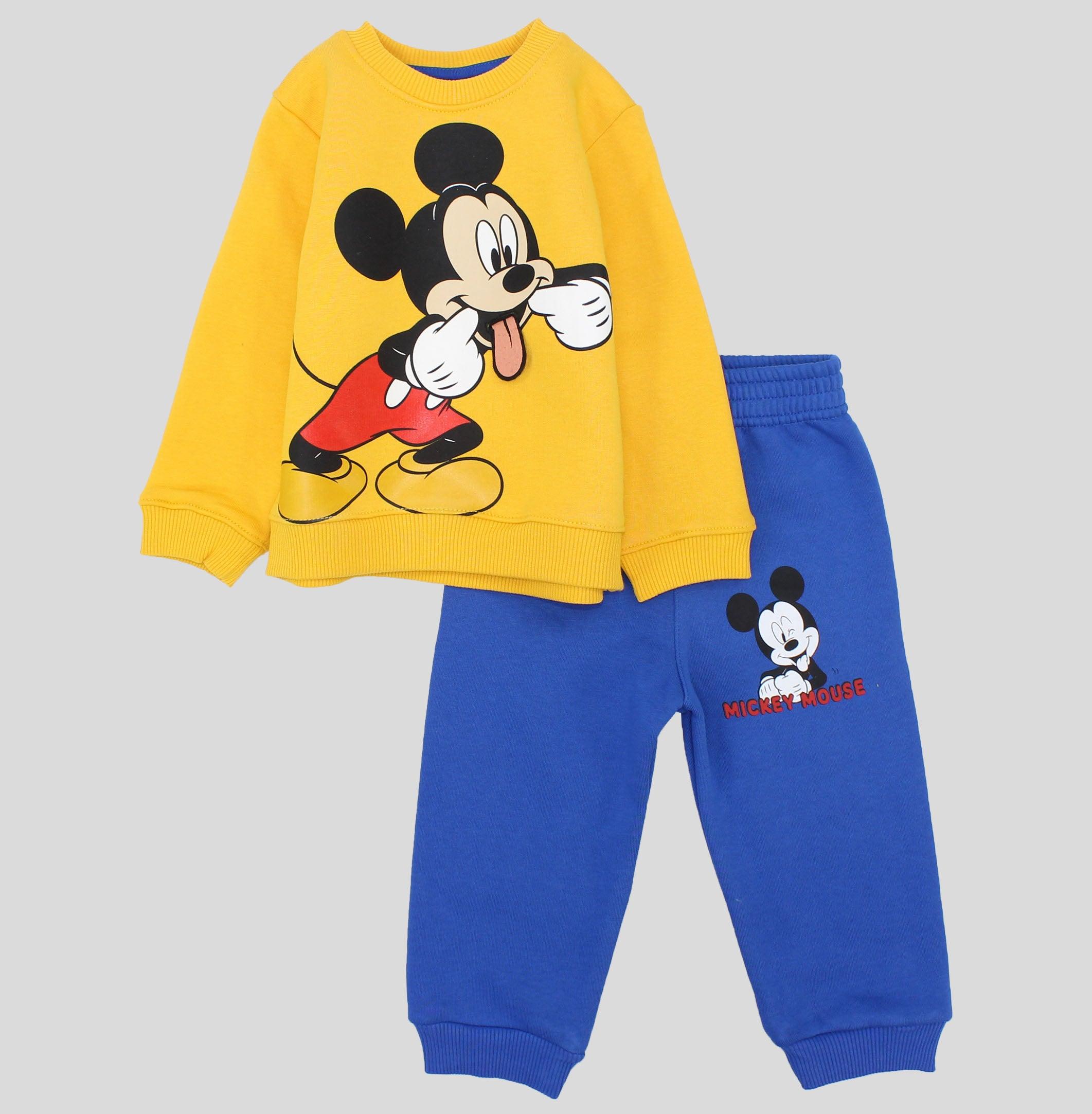 Mickey Mouse Long-Sleeved Fleeced Pajama - Ourkids - Morenella