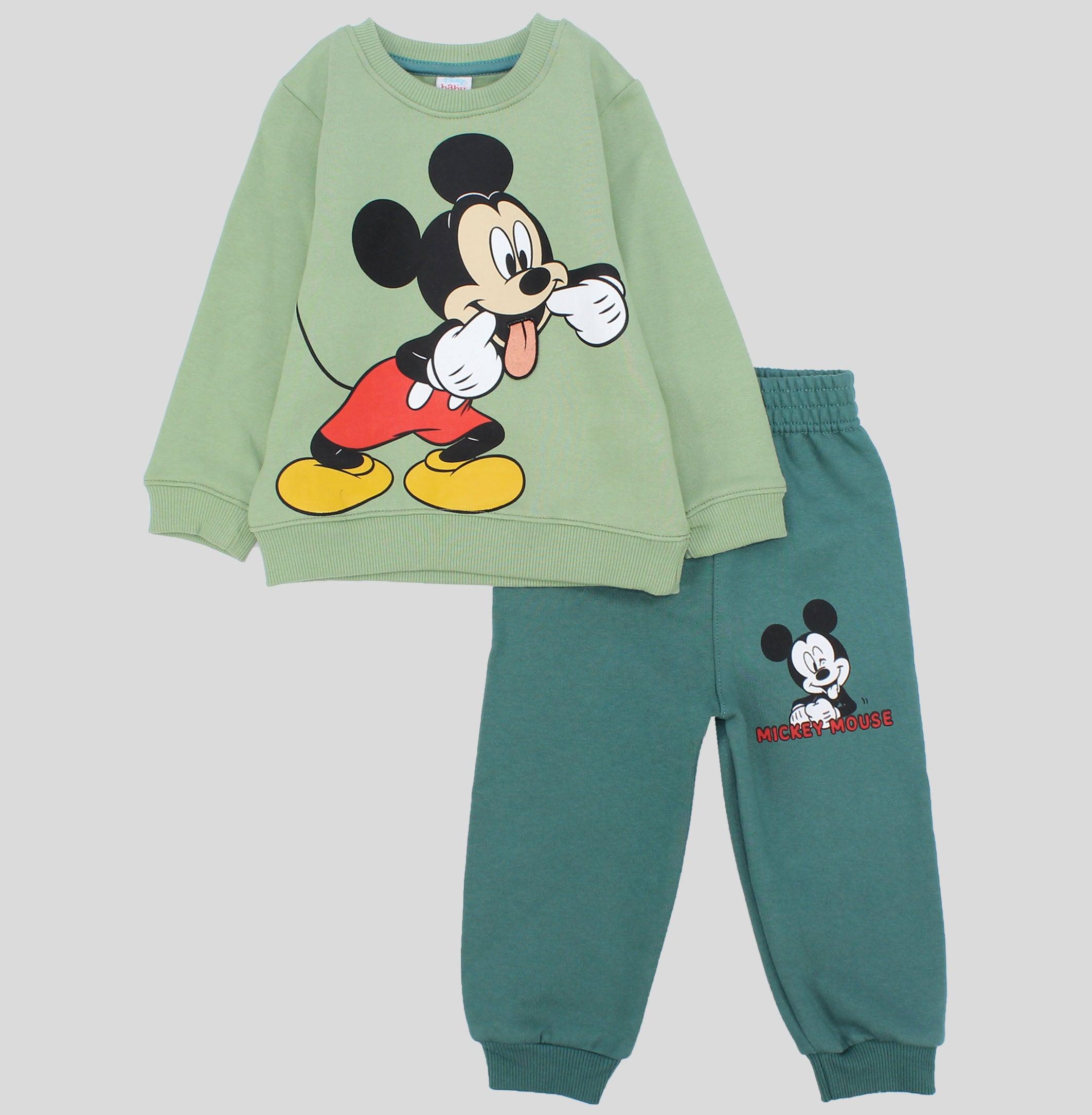 Mickey Mouse Long-Sleeved Fleeced Pajama - Ourkids - Morenella