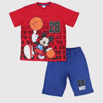 Mickey Mouse Playing Basketball Short-Sleeved Pajama - Ourkids - Morenella