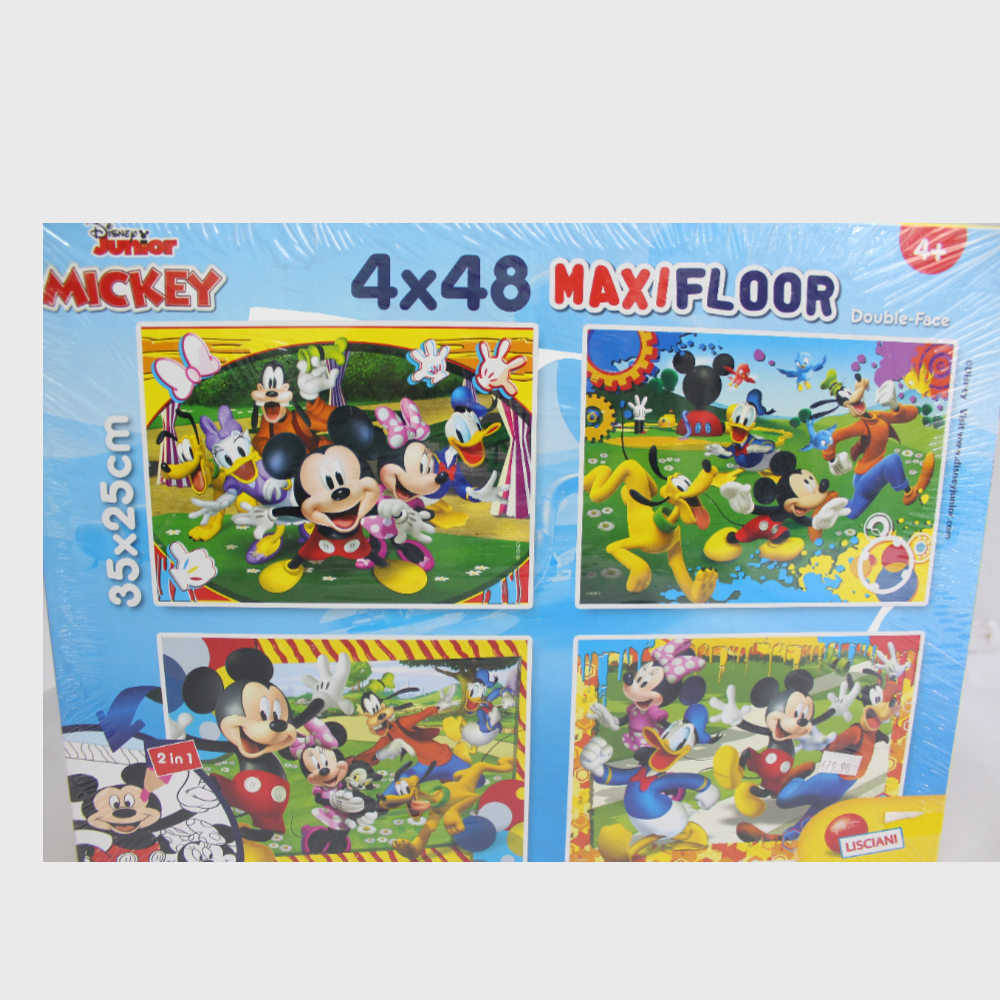 Mickey Mouse Puzzle 4x48 Pieces 2 In 1 - Ourkids - Lisciani