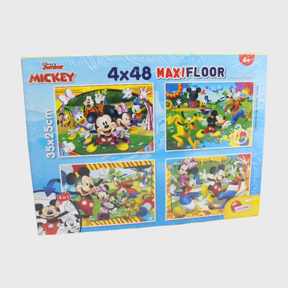 Mickey Mouse Puzzle 4x48 Pieces 2 In 1 - Ourkids - Lisciani