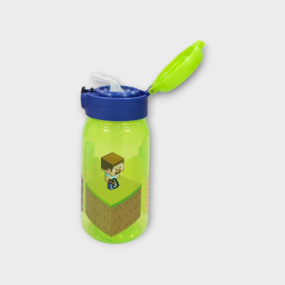 Minecraft Isometric Drinking bottle With Straw 510ml - Ourkids - Stor