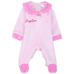 Mini Bow Velvet Baby Footie - Ourkids - Papillion