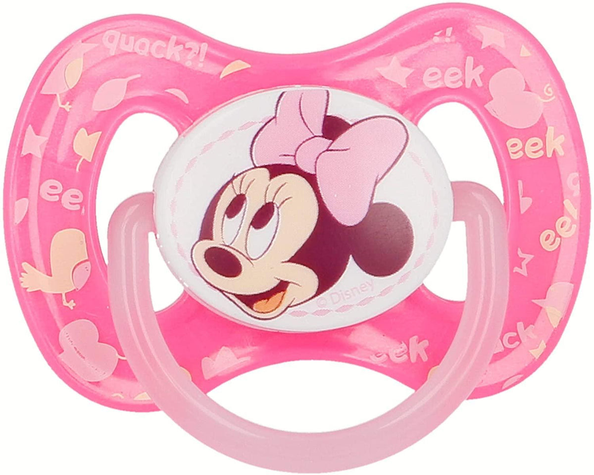 Minnie Mouse - Anatomically Shaped Silicone Teat 0-6months (Glow In The Dark) (Pink) - Ourkids - Stor