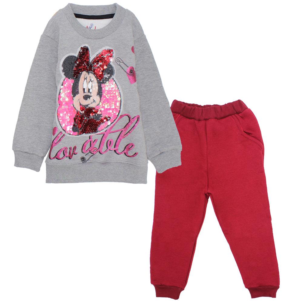 Minnie Mouse Long-Sleeved Fleeced Pajama - Ourkids - JOKY