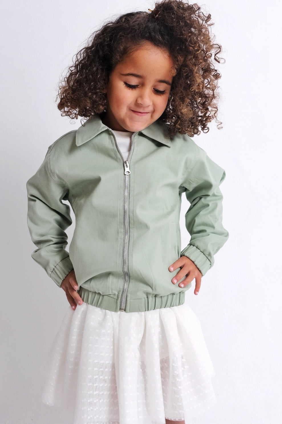 Mint Green Long-Sleeved Jacket - Ourkids - Playmore