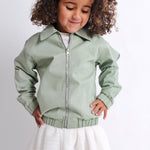 Mint Green Long-Sleeved Jacket - Ourkids - Playmore