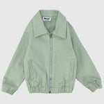 Mint Green Long-Sleeved Jacket - Ourkids - Playmore