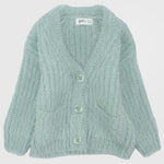 Mint Green Long-Sleeved Knit Jacket - Ourkids - Playmore