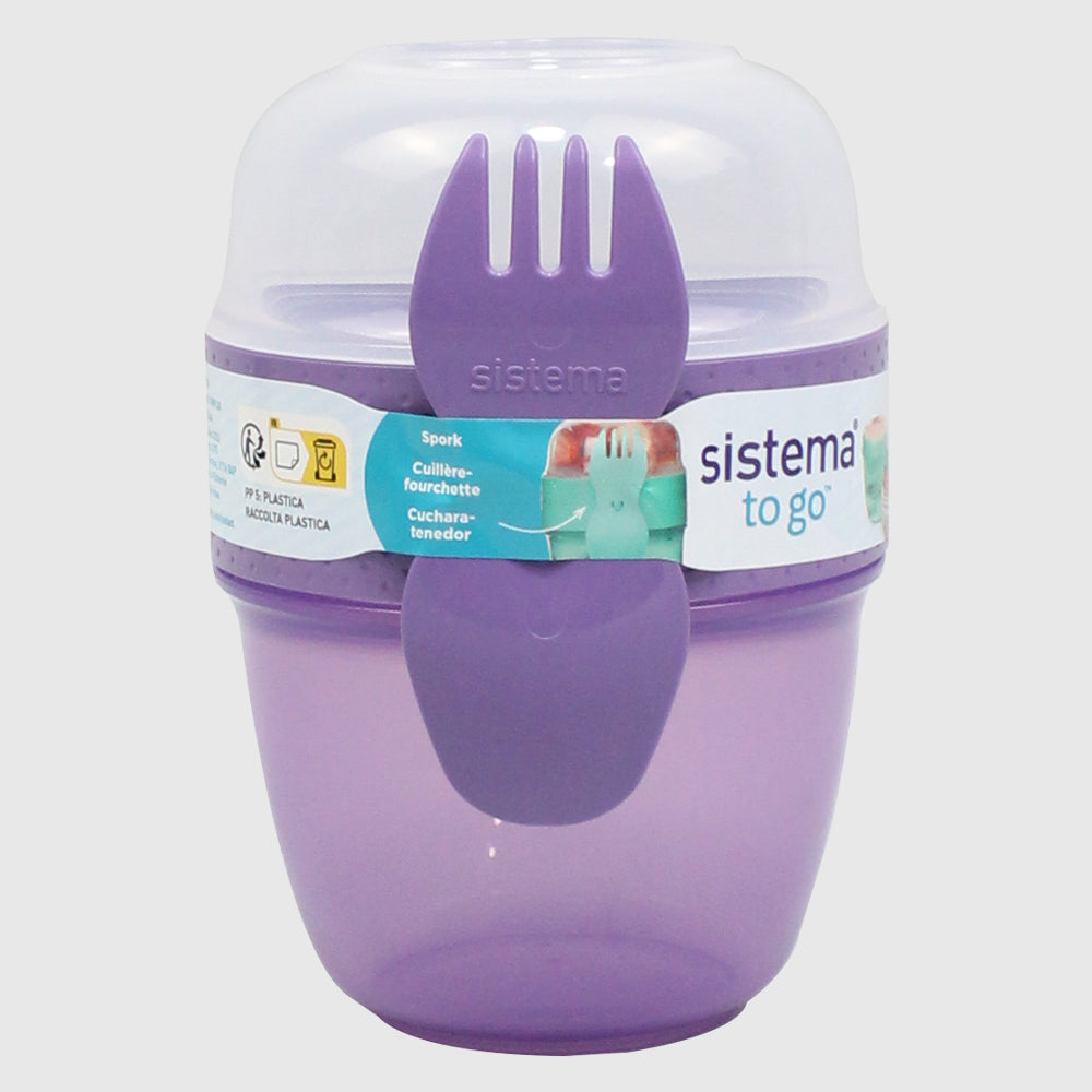 MISTY PURPLE SISTEMA 515ML SNACK CAPSULEâ„¢ TO GOâ„¢ FOOD STORAGE - Ourkids - Sistema