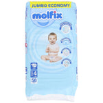 Molfix - Baby Diapers - Jumbo Pack - Maxi Size 4 - 58 Pieces - Ourkids - Molfix