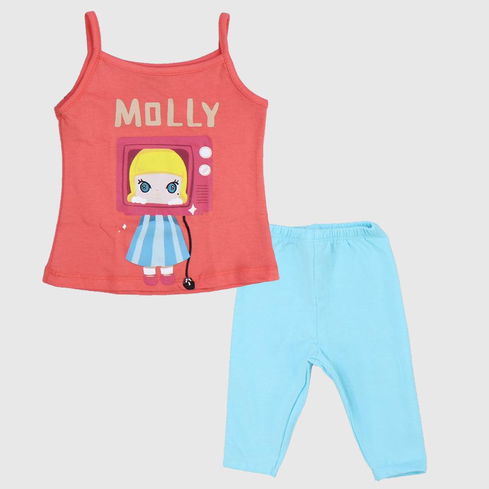 Molly's Sleeveless Pajama - Ourkids - Rosso