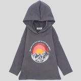 Mountain Top Long-Sleeved Hooded T-shirt - Ourkids - Playmore