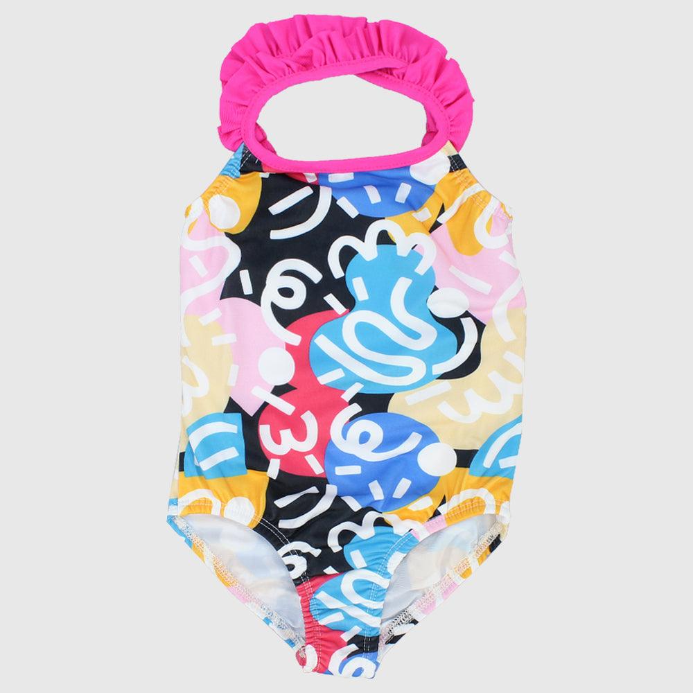 Multicolored Doodles Swim Suit - Ourkids - Playmore