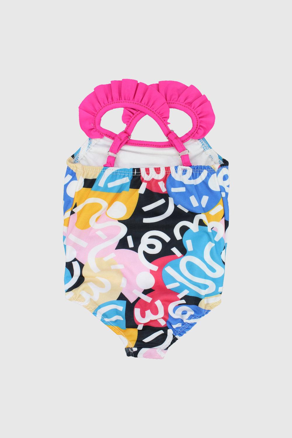 Multicolored Doodles Swim Suit - Ourkids - Playmore