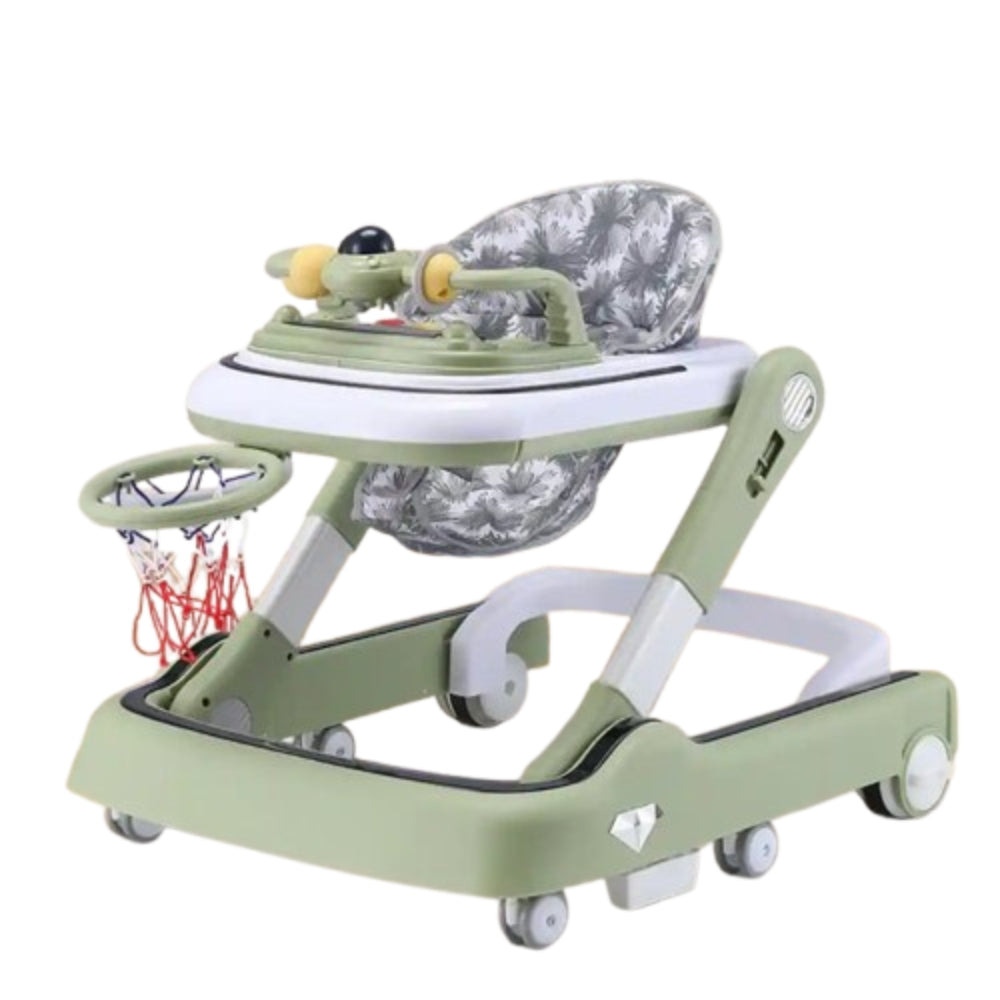 First Step Baby Walker with Basketball Hoop - Mint