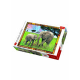 Mum And Baby Elephant Puzzle (3000 Piece) - Ourkids - Trefl