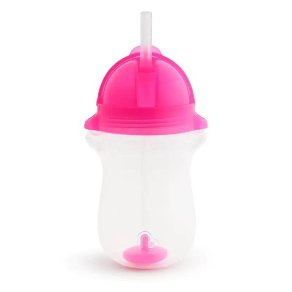 Munchkin Any Angle Click Lock Weighted Straw Trainer Cup 296ml - Pink