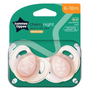 Pack of 2 - Tommee Tippee Orthodontic Pacifier & Holder Set – 6-18M