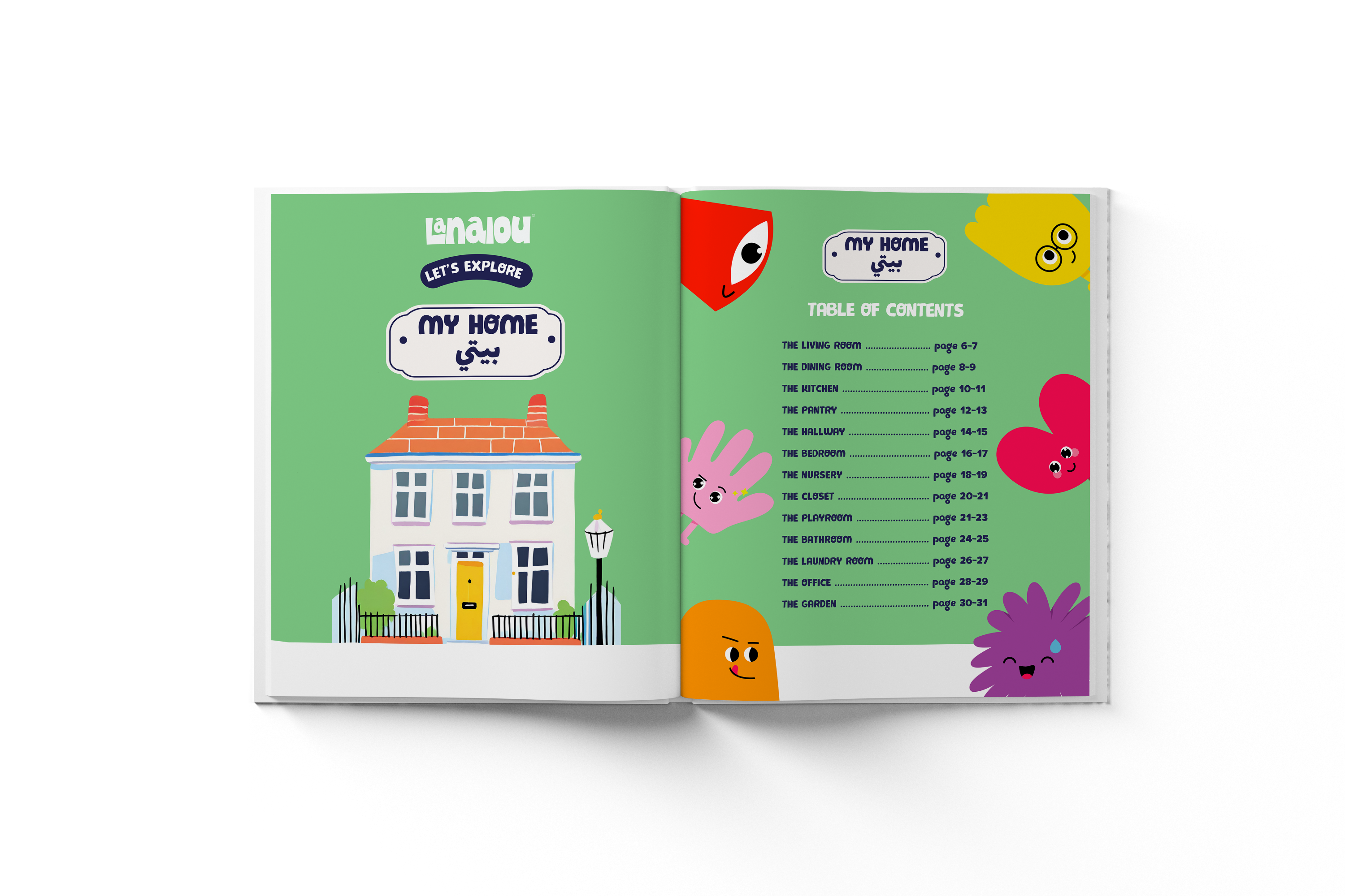 My Home Picture Dictionary | English & Arabic - Ourkids - Lanalou