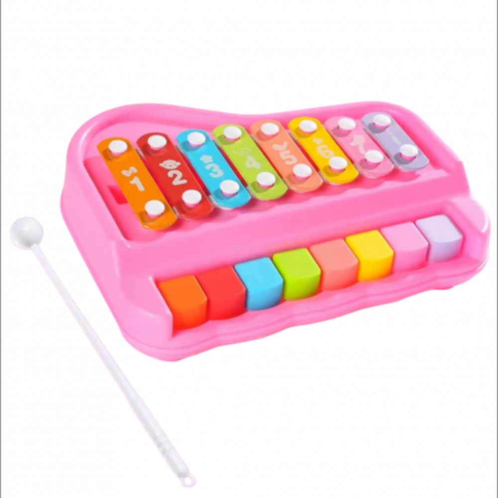 Huanger Large Vocal Piano Xylophone Toy for Kids – Pink