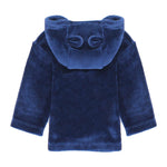 Nautical Navy Long-Sleeved Velvet Hooded Pajama - Ourkids - Ourkids