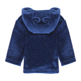 Nautical Navy Long-Sleeved Velvet Hooded Pajama - Ourkids - Ourkids